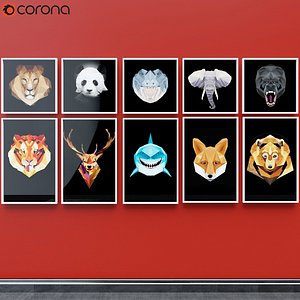 Series of Low-Poly Animals