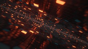 blender abstract wave cube 3D model