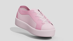 Pink modern sneaker 3D model