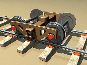 3d railway carriage