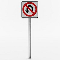 No Uturns Sign