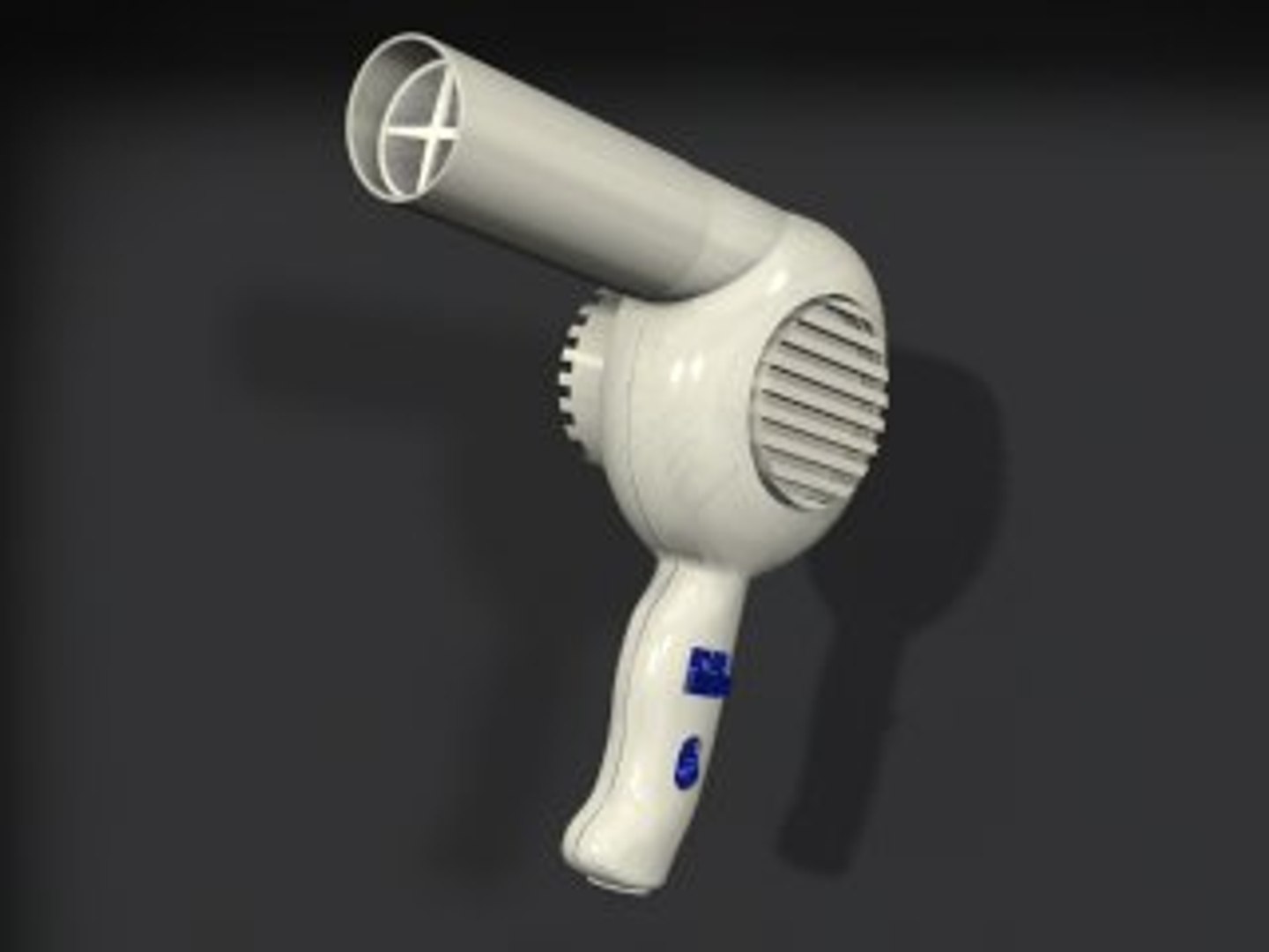 3d large hairdryer model