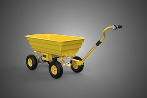 3D IOT AUTONOMOUS SMART ROBOT CART TROLLEY WAGON WHEELBARROW GARDEN model