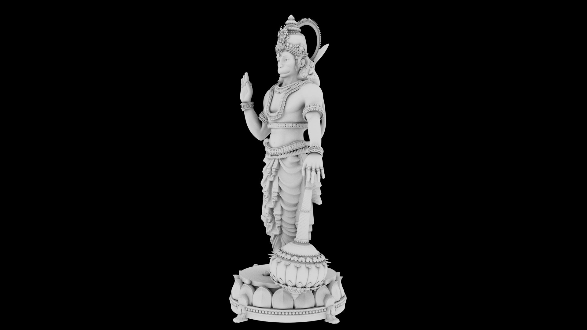 God Hanuman 3D Model - TurboSquid 1761332