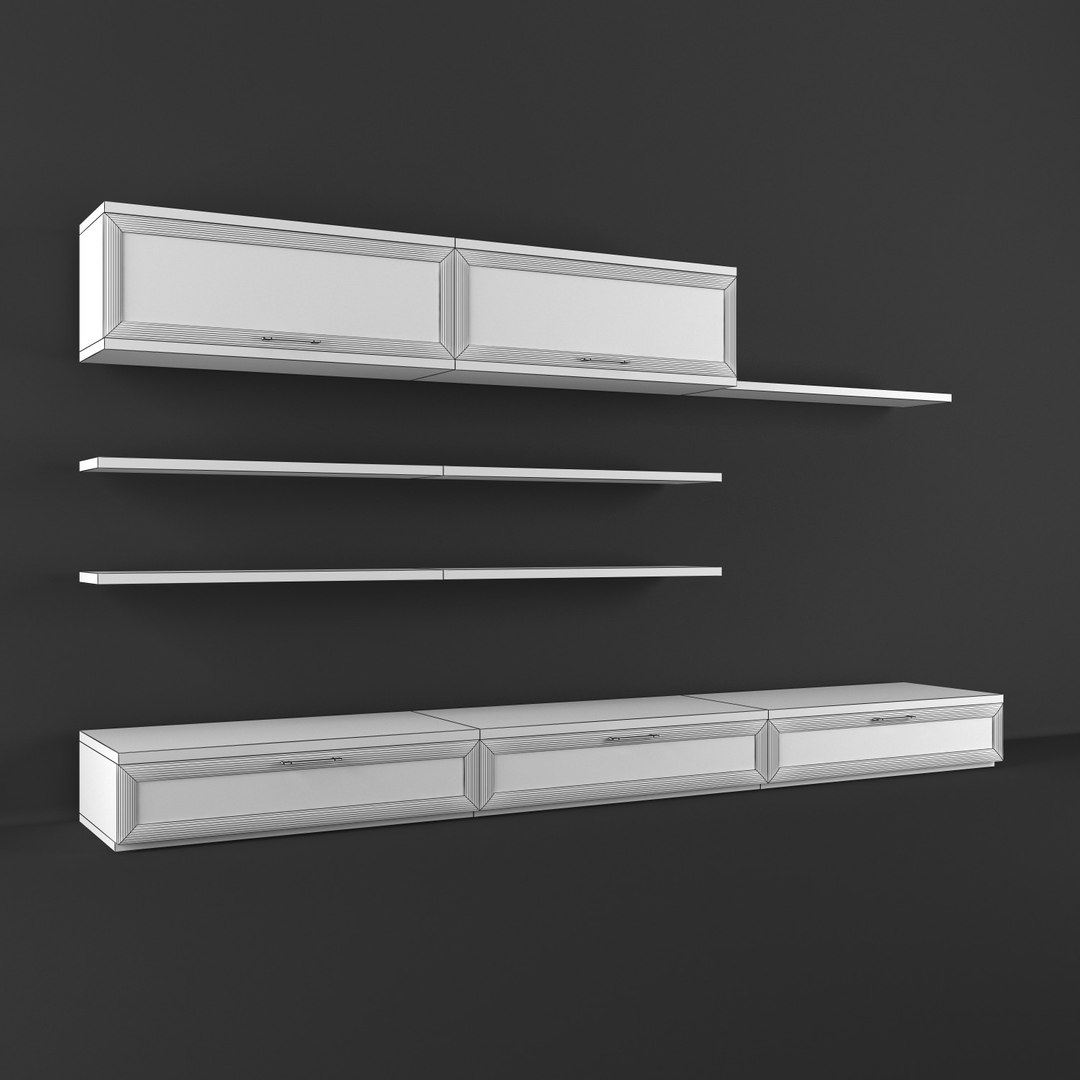 3d Model Realistic Wall Unit