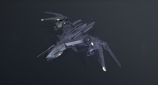 3D model rigged sci-fi spaceship fighter - TurboSquid 1379474