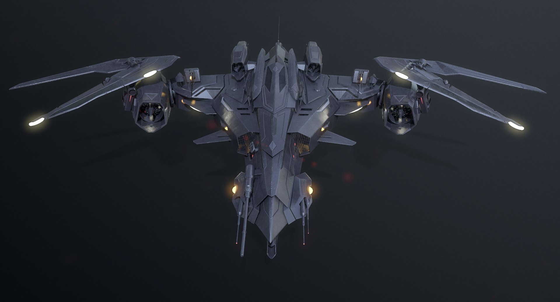 3D Model Rigged Sci-fi Spaceship Fighter - TurboSquid 1379474