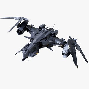 3D model rigged sci-fi spaceship fighter