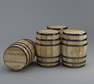 wooden barrel model