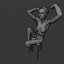 Donna nuda su uno sgabello Figura artistica 3D