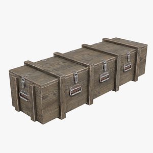 Bomb Transportation Box Crate WW2 Low-poly