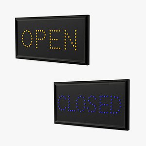 Light Sign Boards Collection 2 3D model