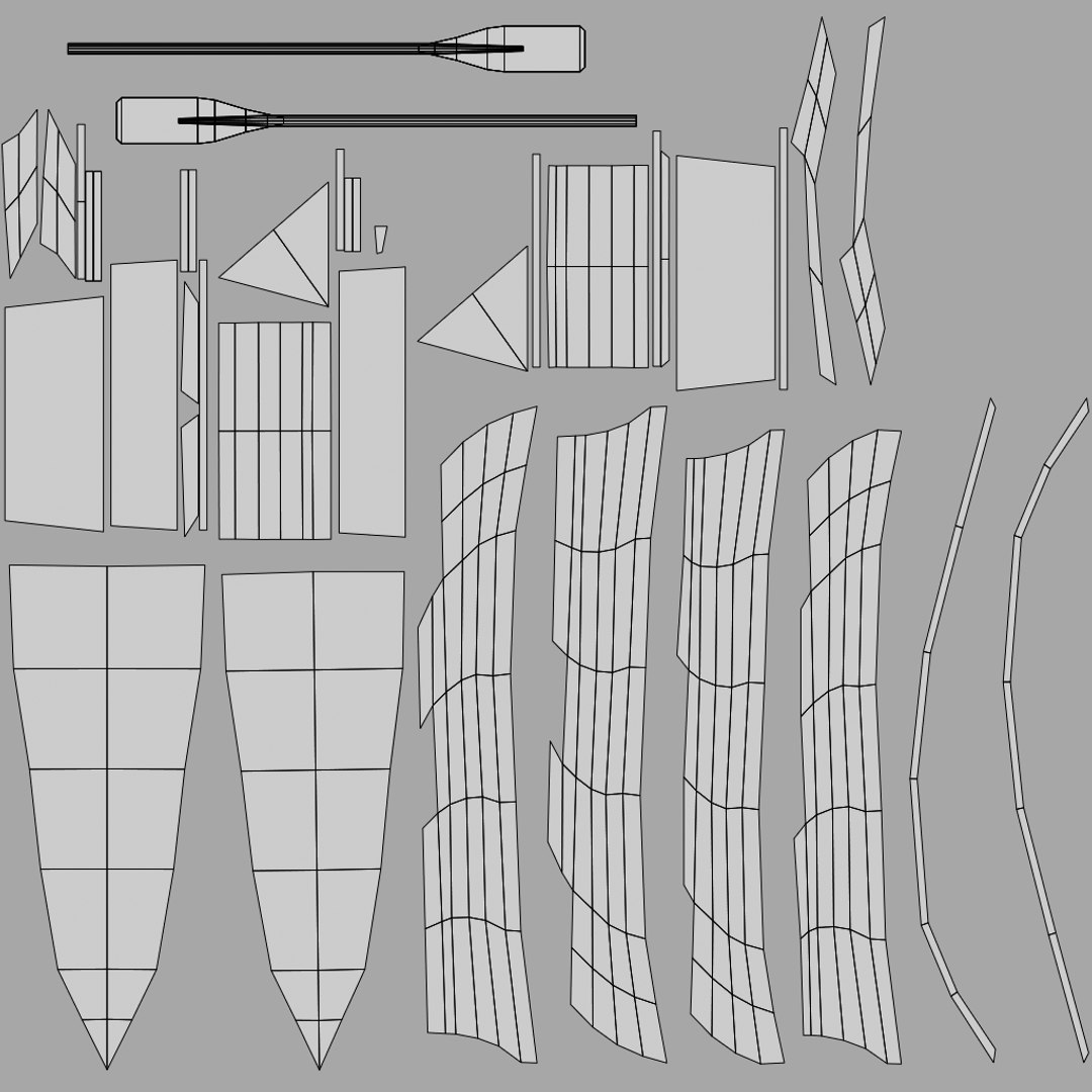 Low Poly Rowing Boat Model - TurboSquid 2032291