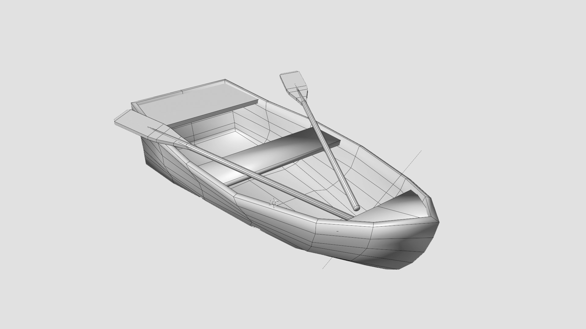 Low Poly Rowing Boat Model - TurboSquid 2032291