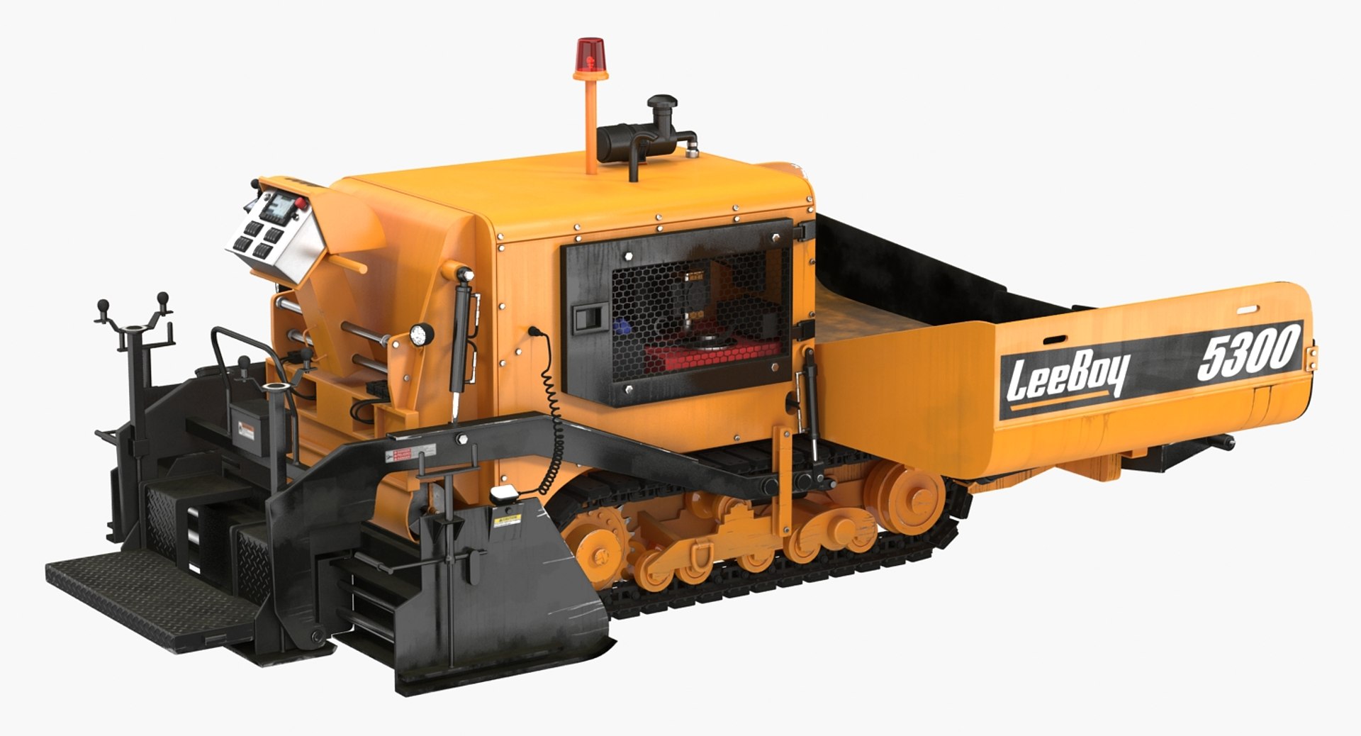 Asphalt Paver LeeBoy 5300 Rigged 3D Model preview
