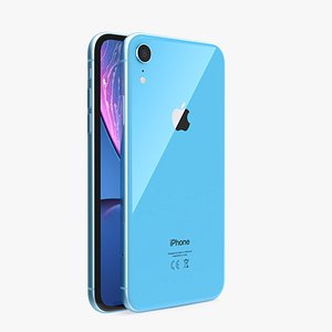 modern iphone xr blue 3D model