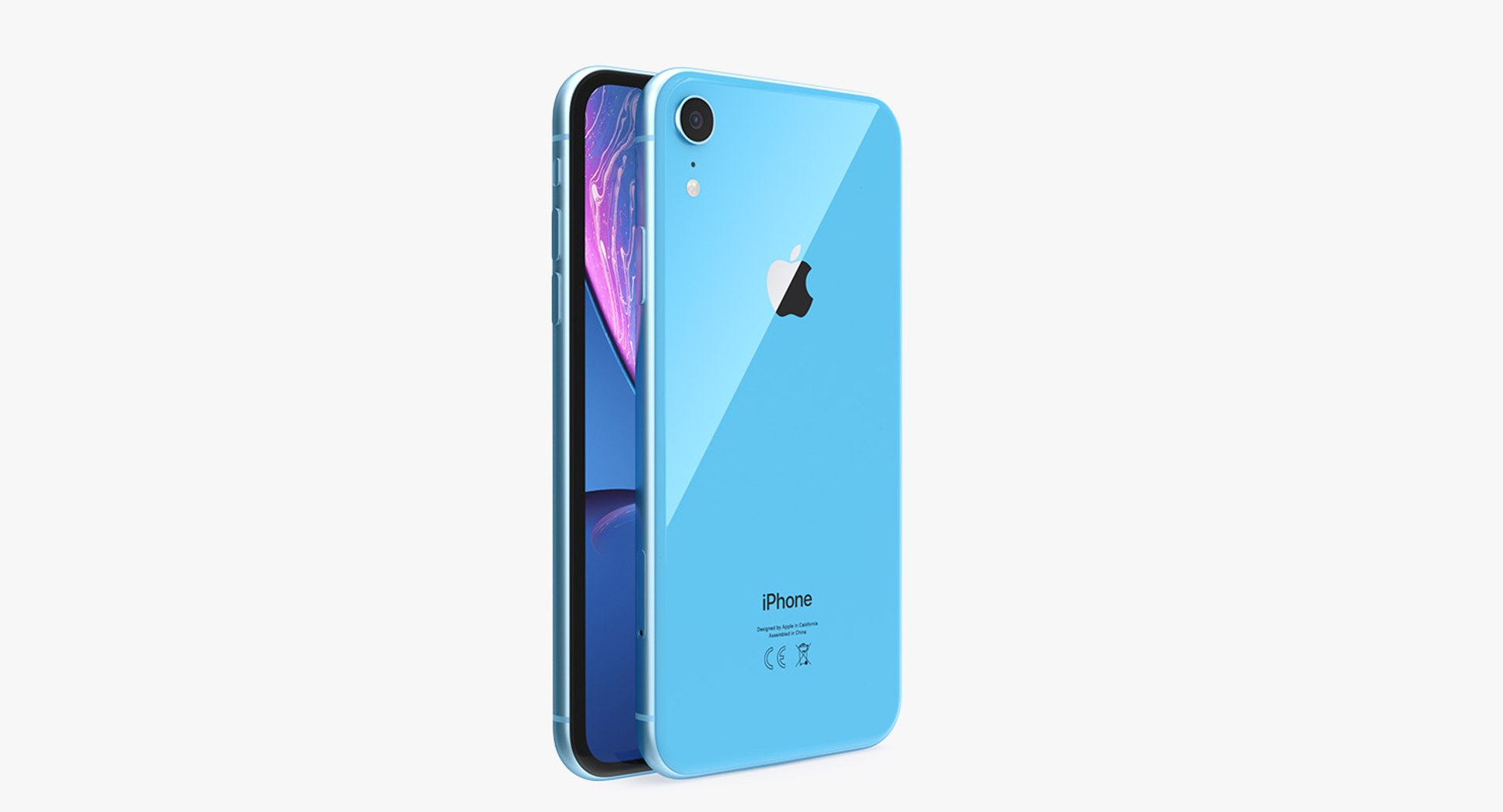 iPhone XR Blue 3D Model 3D model preview