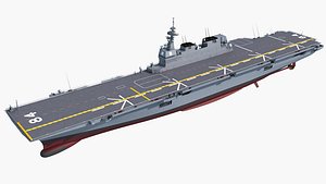 3D Izumo Class Kaga helicopter destroyer 184 model