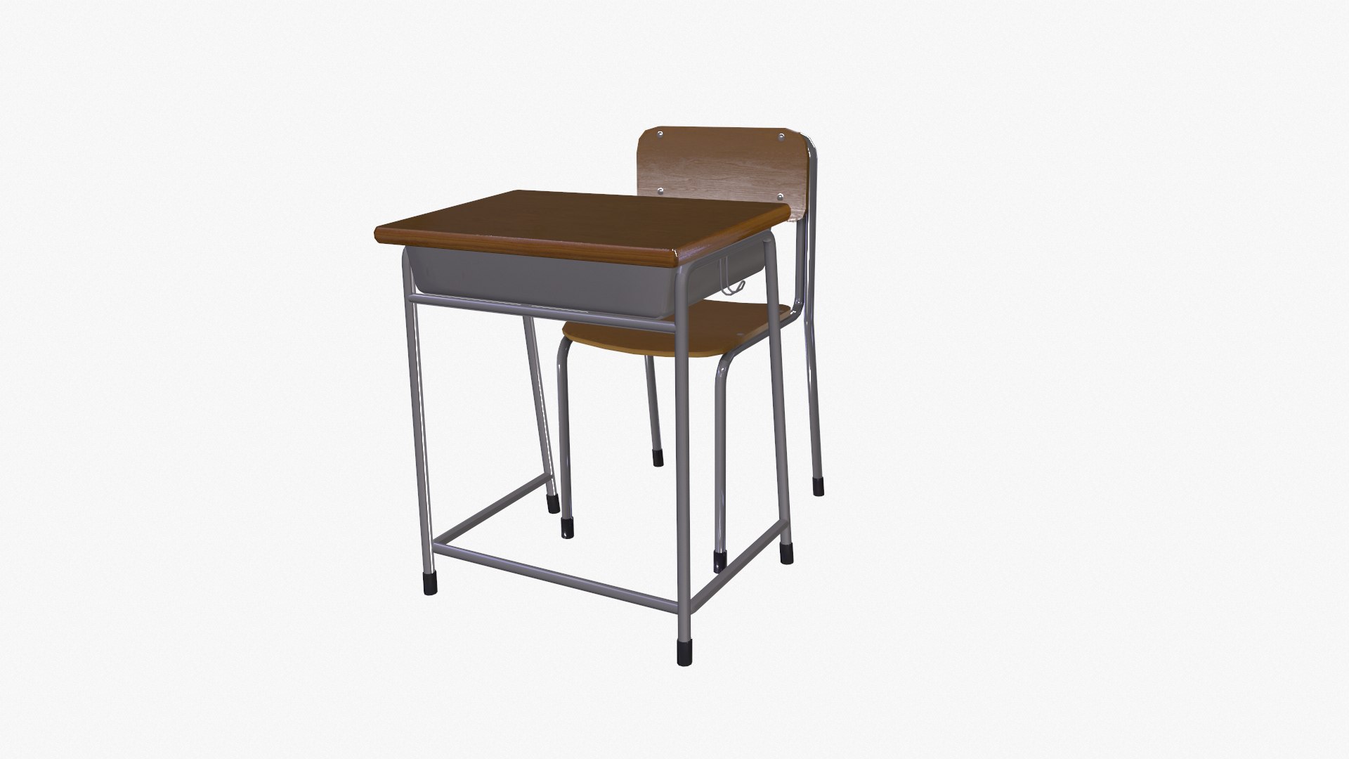 3D Japanese School Class Desk and Chair Lowpoly model - TurboSquid 1732353