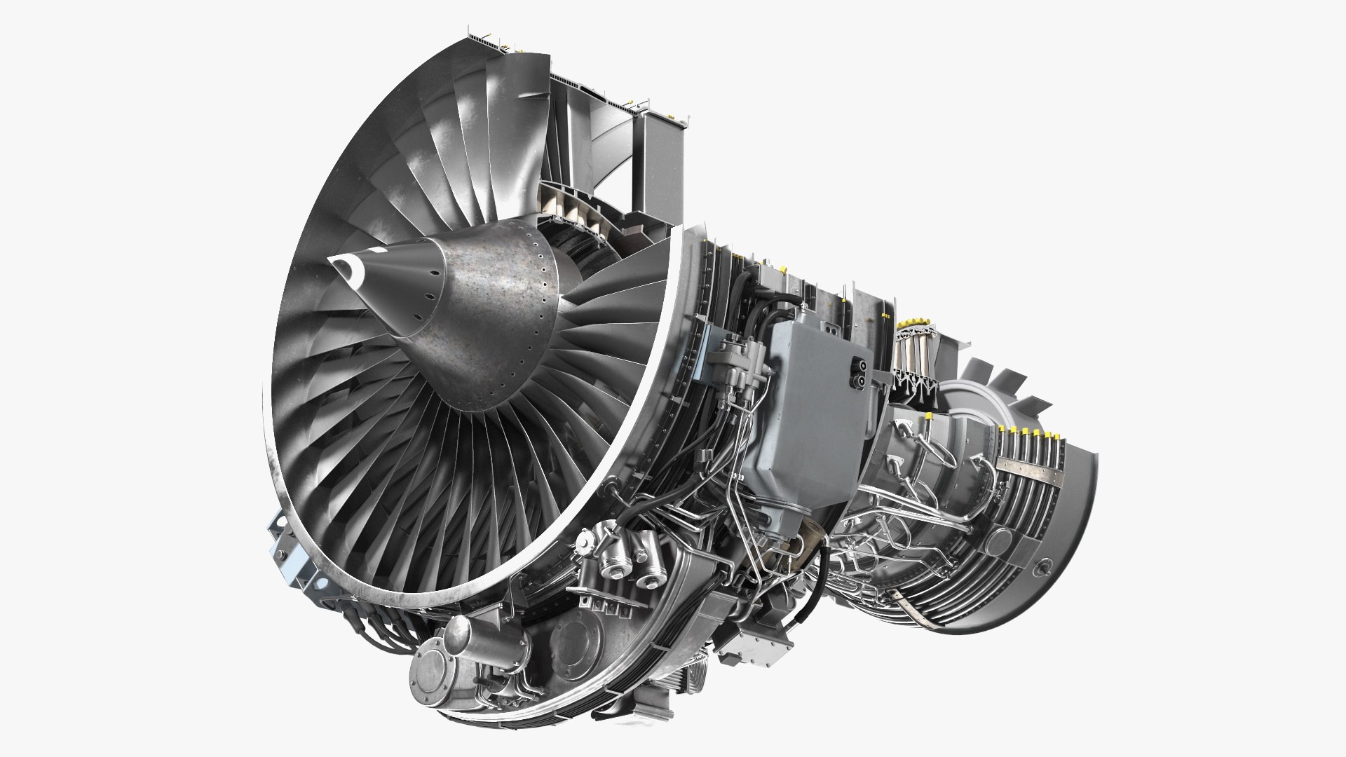 Aircraft Turbofan Engine CFM International CFM56 Sectioned 3D model ...