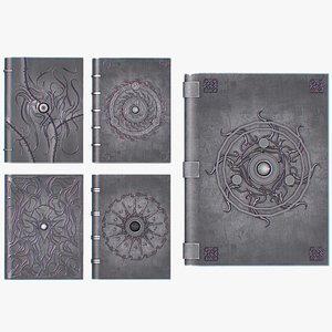 3D model Necronomicon book collection