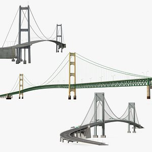 Suspension Bridges Collection 3D model