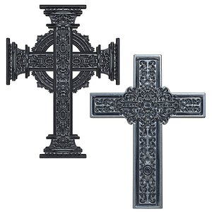 2 Christian Cross V 09 3D model