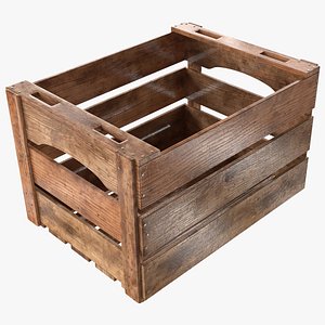 Wooden crate 01 model