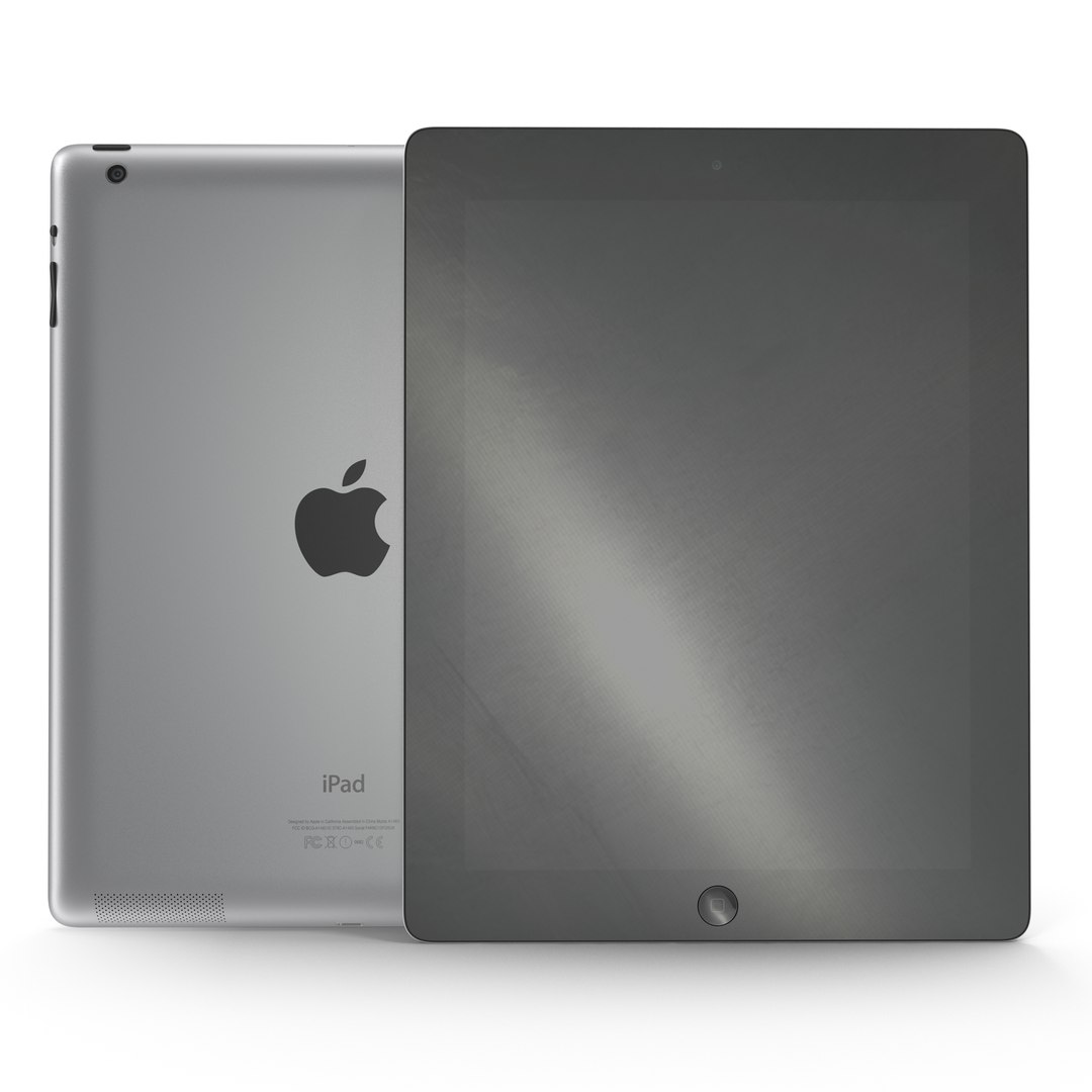 iPad Retina Black 3D Model 3D model preview
