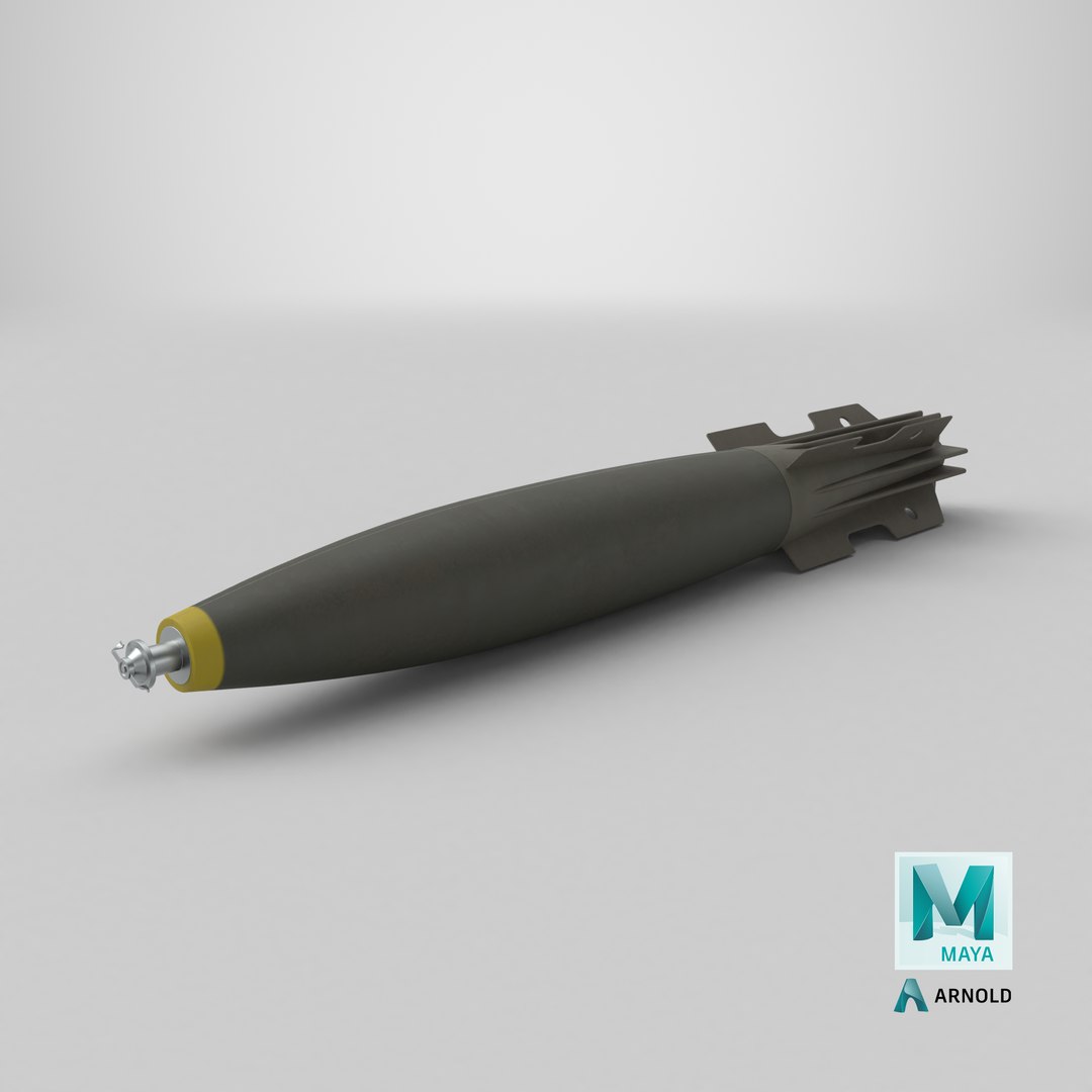 500 Pound Aircraft Munition Olive model https://p.turbosquid.com/ts-thumb/1g/t4i0mX/Ar/stemcell_maya_arnold_render/png/1745311428/1920x1080/fit_q87/5064871d6c85e4da0ca623ed825bd5748b52dbcb/stemcell_maya_arnold_render.jpg
