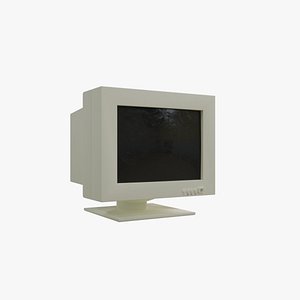 3D Old Vintage CRT Monitor model