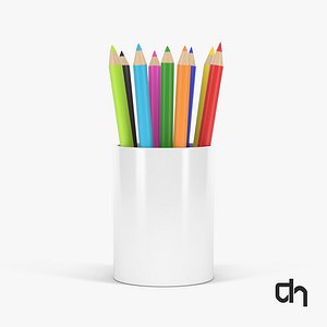 3D colored pencils model