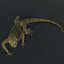 3d iguana rig animation model
