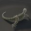 3d iguana rig animation model