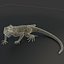 3d iguana rig animation model