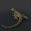 3d iguana rig animation model