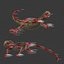 3d iguana rig animation model