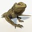 3d iguana rig animation model
