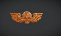 Gold Winged Skull
