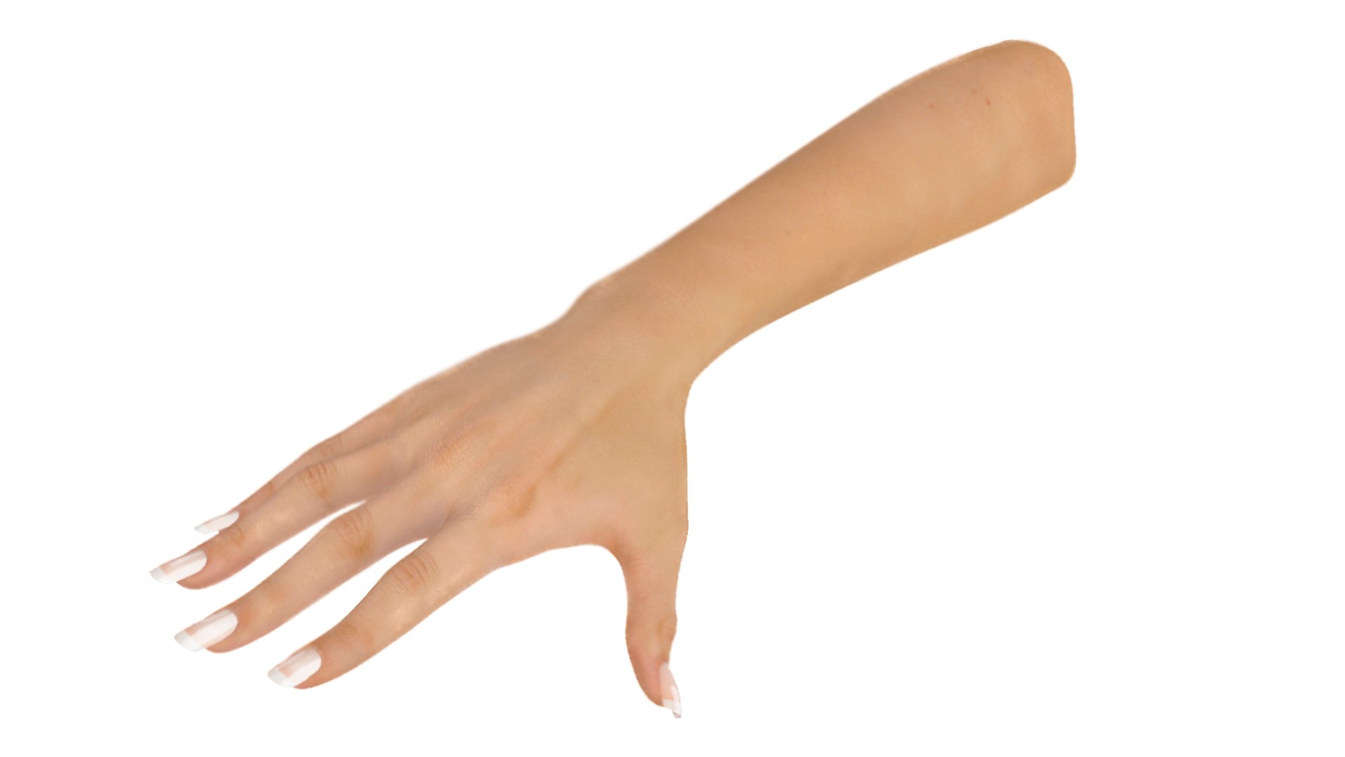 White Woman Hand Base Pose 3D model preview