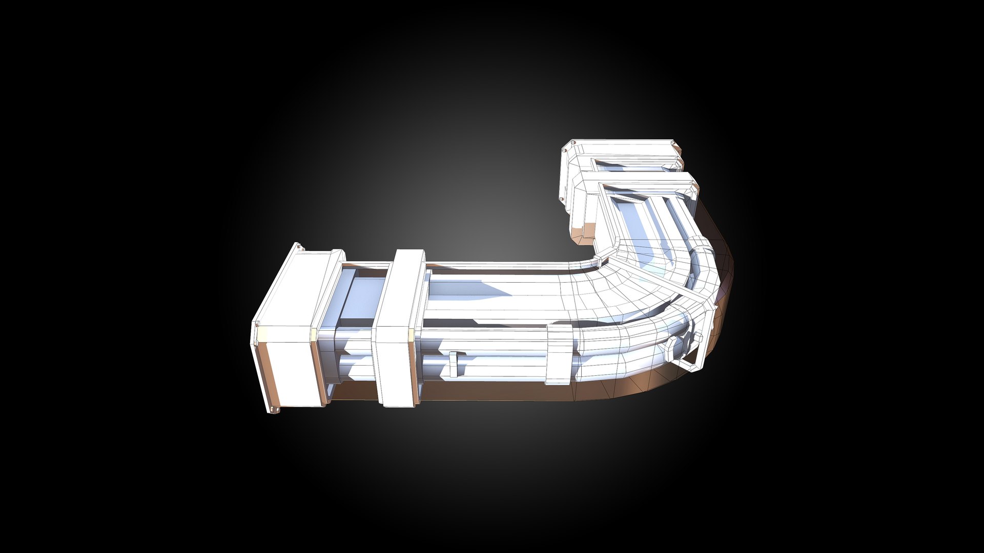Pipes Frame C 3D Model - TurboSquid 1799749