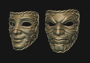 Theater Masks 3D print