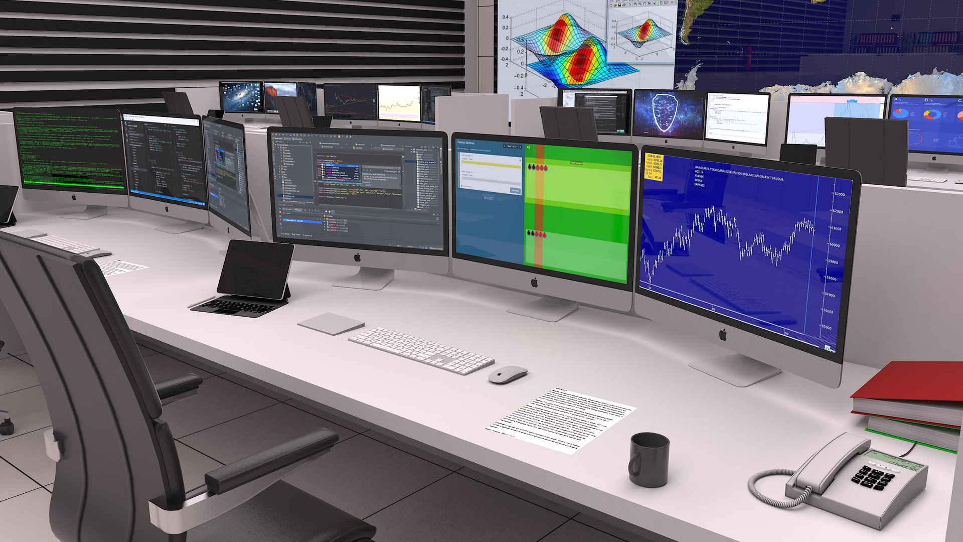 Control Room Collection 3D model https://p.turbosquid.com/ts-thumb/1h/CozmHN/oW/monitoringsystemhall3/jpg/1634759294/1920x1080/fit_q87/45be24a529d3605f4f766a61955d94331fcc028a/monitoringsystemhall3.jpg