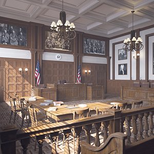 CourtRoom Interior 8K PBR Textures