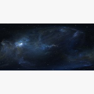 3D model 360 degree 16k HDRI full sphere panoramic space background with starfield and nebula SB-3599