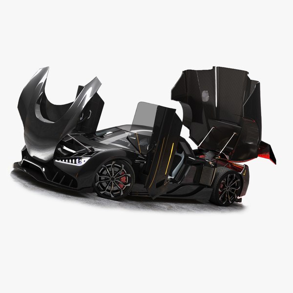 Super car concept koenigsegg engine and interior