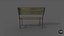 old bench Low-poly 3D model