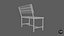 old bench Low-poly 3D model
