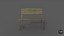 old bench Low-poly 3D model