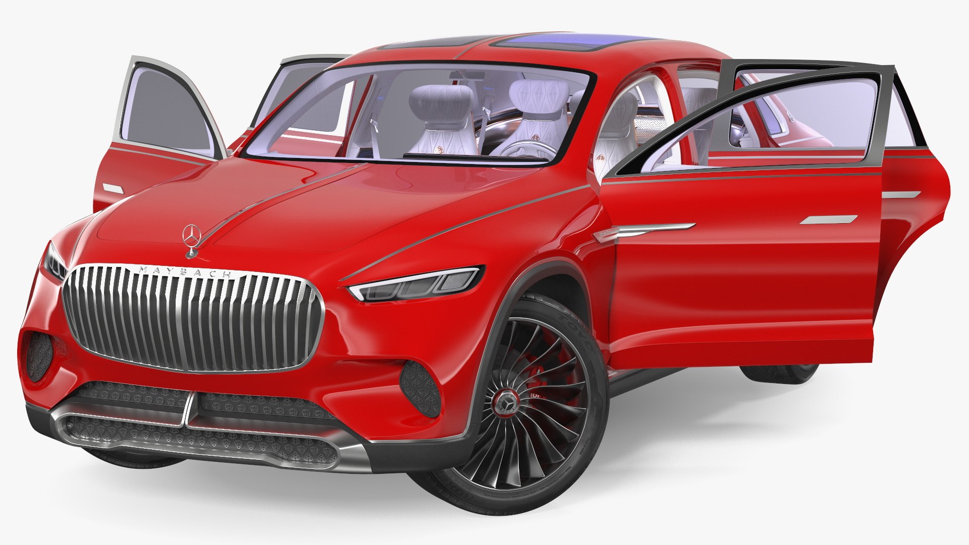 Mercedes-Maybach Ultimate Luxury Rigged for Cinema 4D 3D model preview